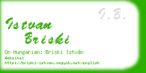 istvan briski business card