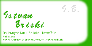 istvan briski business card
